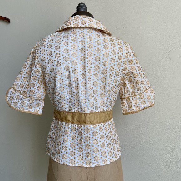 VINTAGE Y2K FLORAL EMBROIDERED TOP - Picture 3 of 4